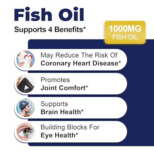 Concentrated Omega 3 Fish Oil Supplement - 1000 mg Per Serving