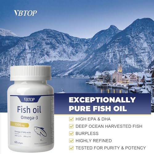 Concentrated Omega 3 Fish Oil Supplement - 1000 mg Per Serving