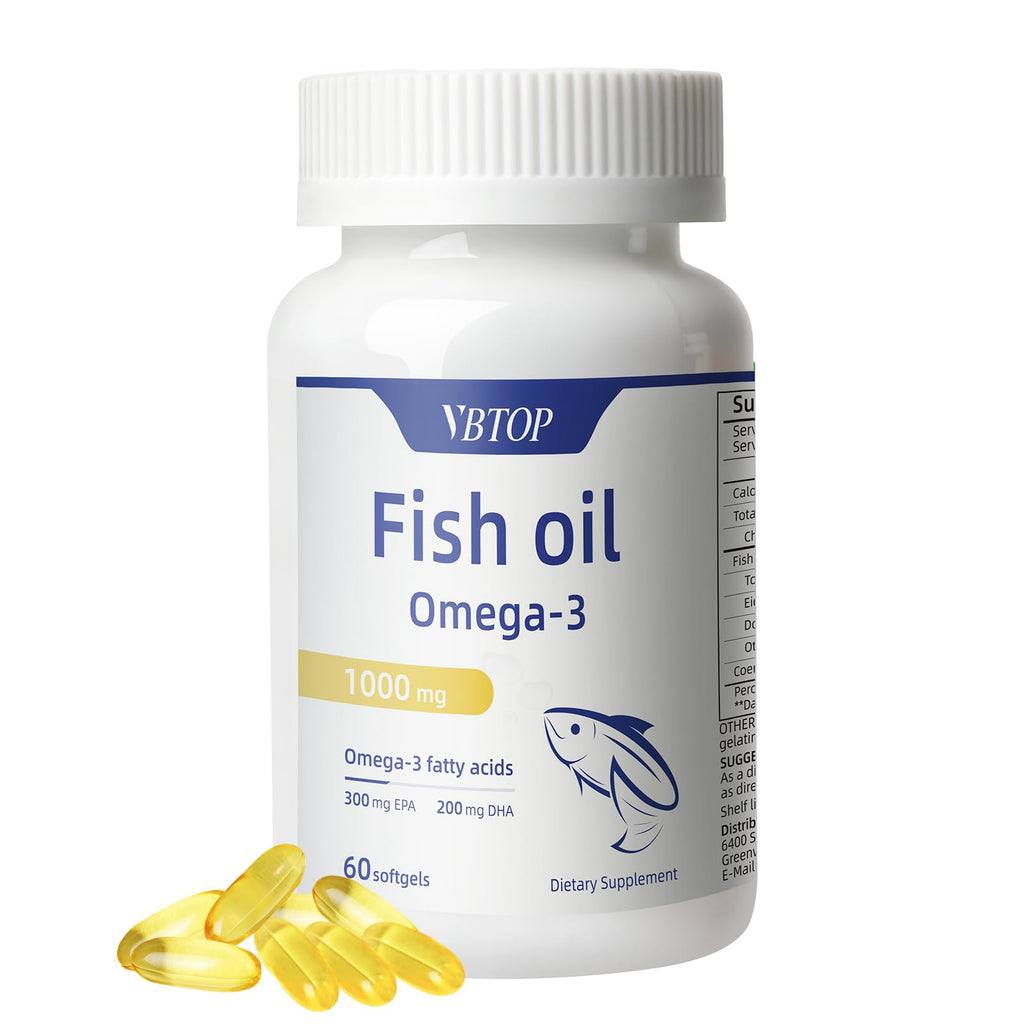 Concentrated Omega 3 Fish Oil Supplement - 1000 mg Per Serving