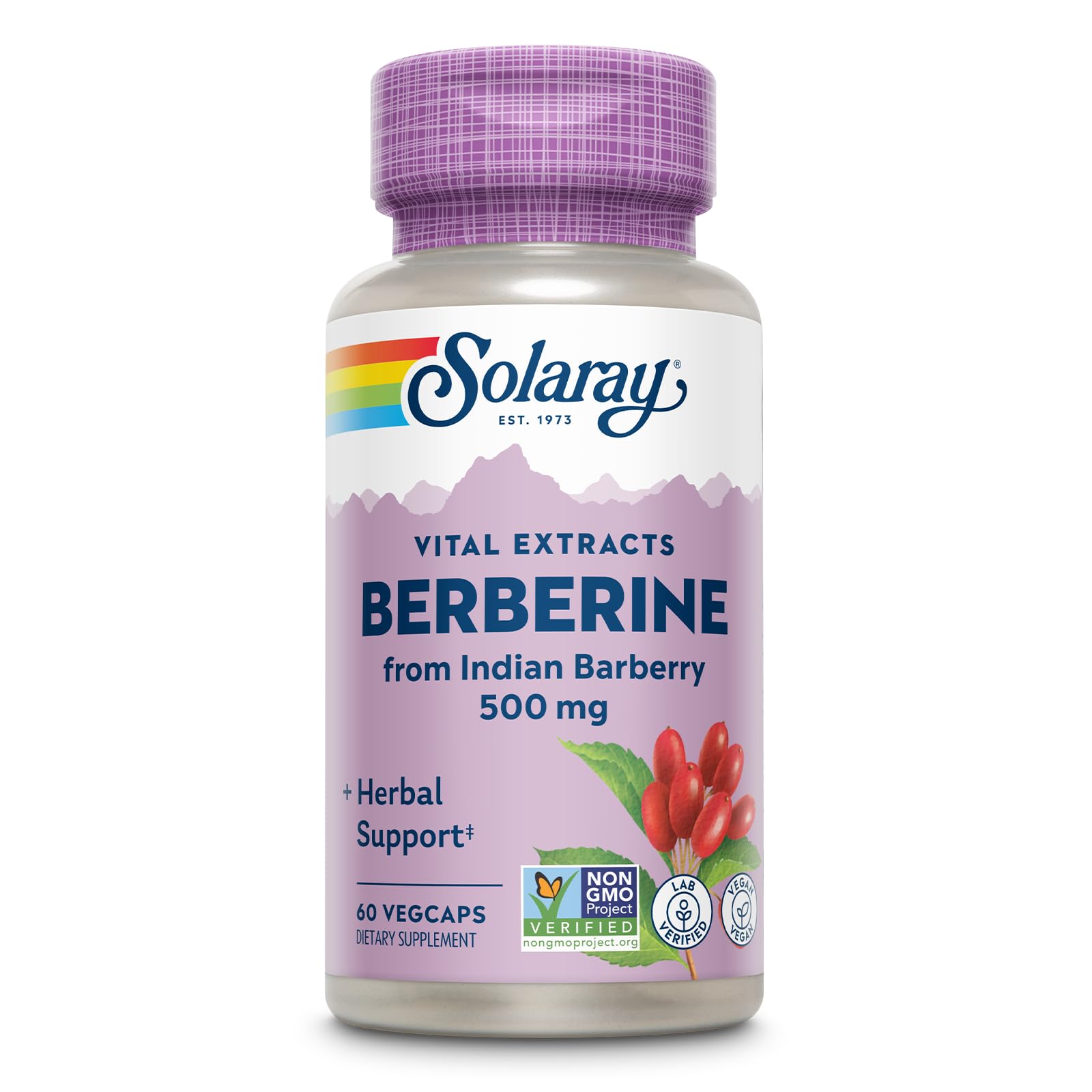 SOLARAY Berberine 500mg - Berberine Supplement for a Healthy