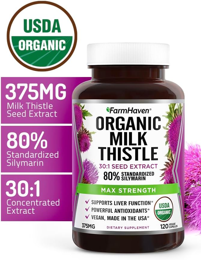 FarmHaven USDA Organic Milk Thistle Capsules