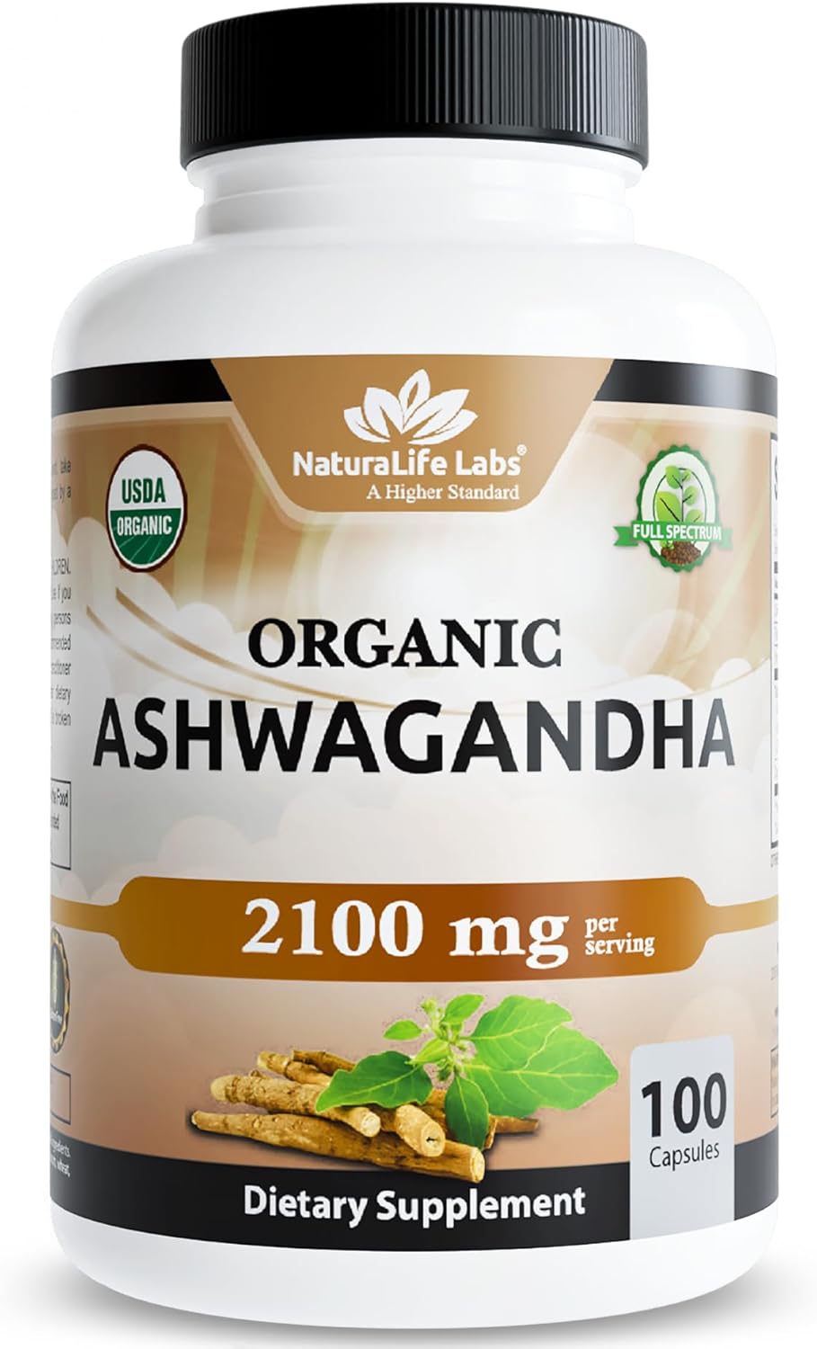 NaturaLife Labs Organic Ashwagandha 2100 mg