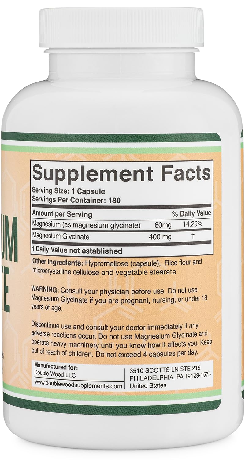 Double Wood Supplements Magnesium Glycinate 400mg