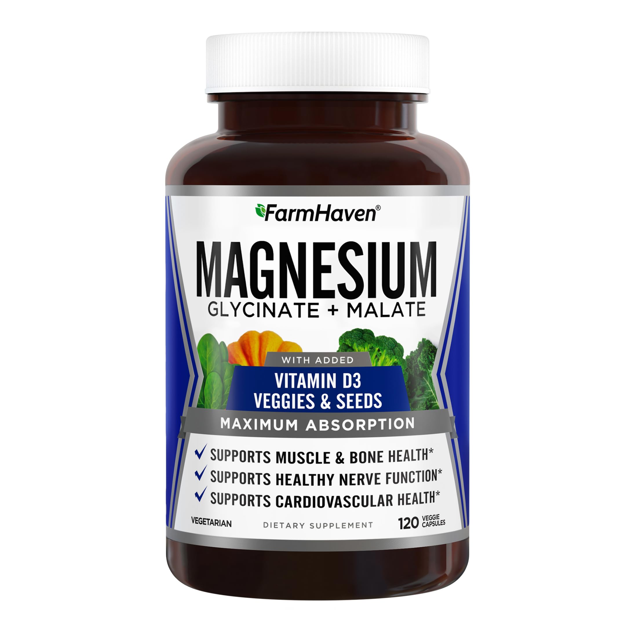 FarmHaven Magnesium Complex –Magnesium Glycinate & Malate w/Vitamin D3