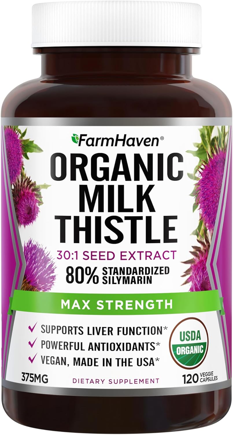 FarmHaven USDA Organic Milk Thistle Capsules