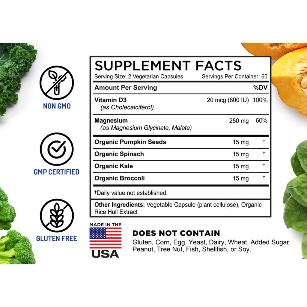 FarmHaven Magnesium Complex –Magnesium Glycinate & Malate w/Vitamin D3