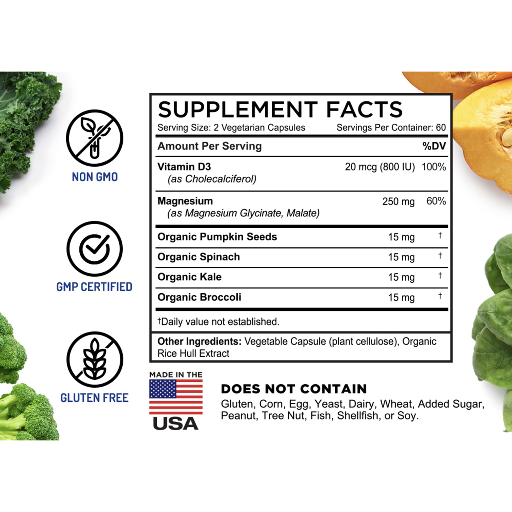 FarmHaven Magnesium Complex –Magnesium Glycinate & Malate w/Vitamin D3