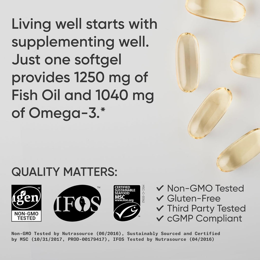 Sports Research® Omega-3 Fish Oil 1250
