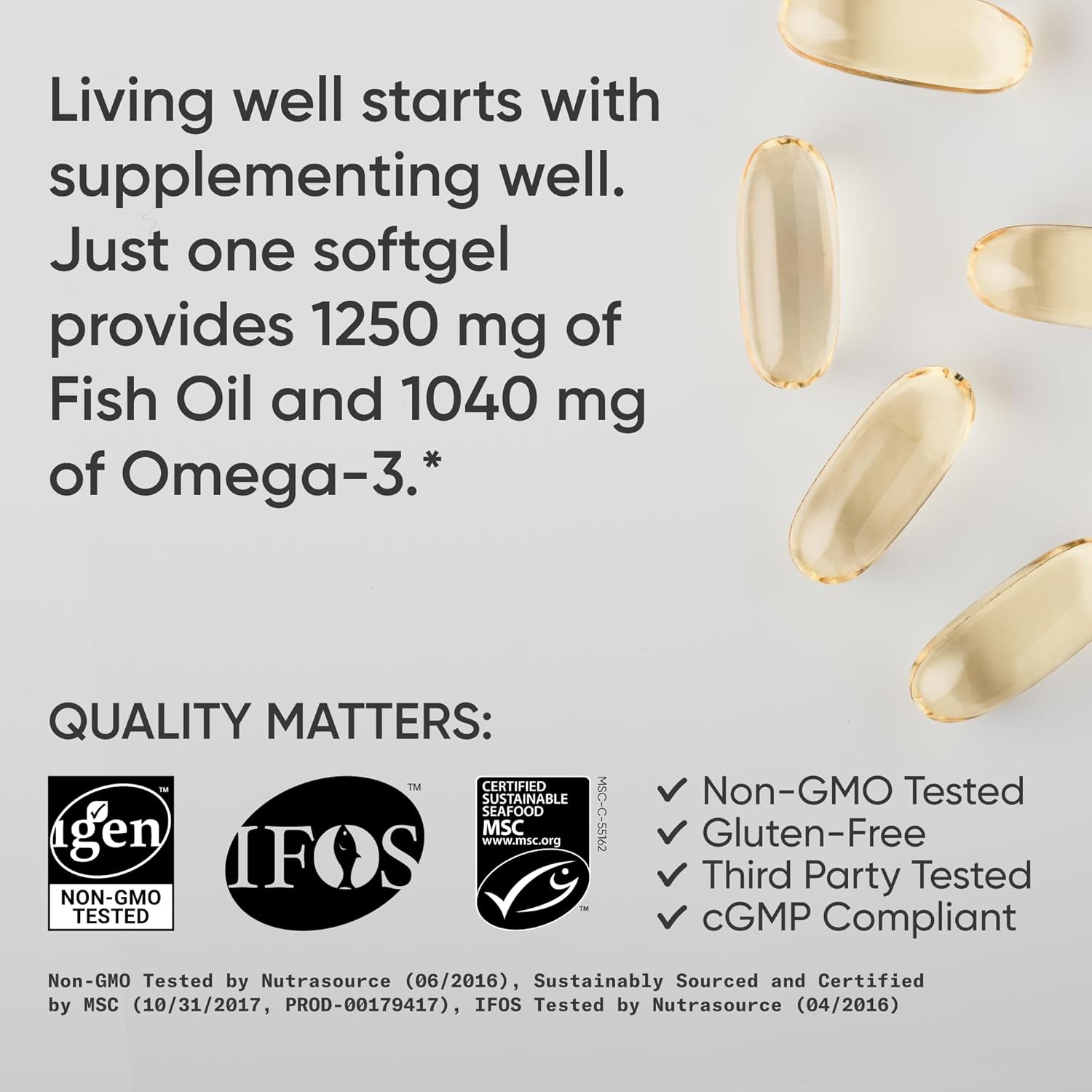 Sports Research® Omega-3 Fish Oil 1250