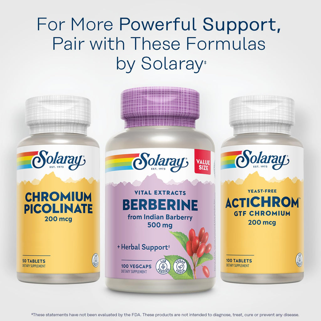 SOLARAY Berberine 500mg - Berberine Supplement for a Healthy