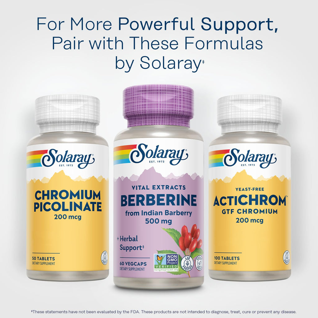 SOLARAY Berberine 500mg - Berberine Supplement for a Healthy