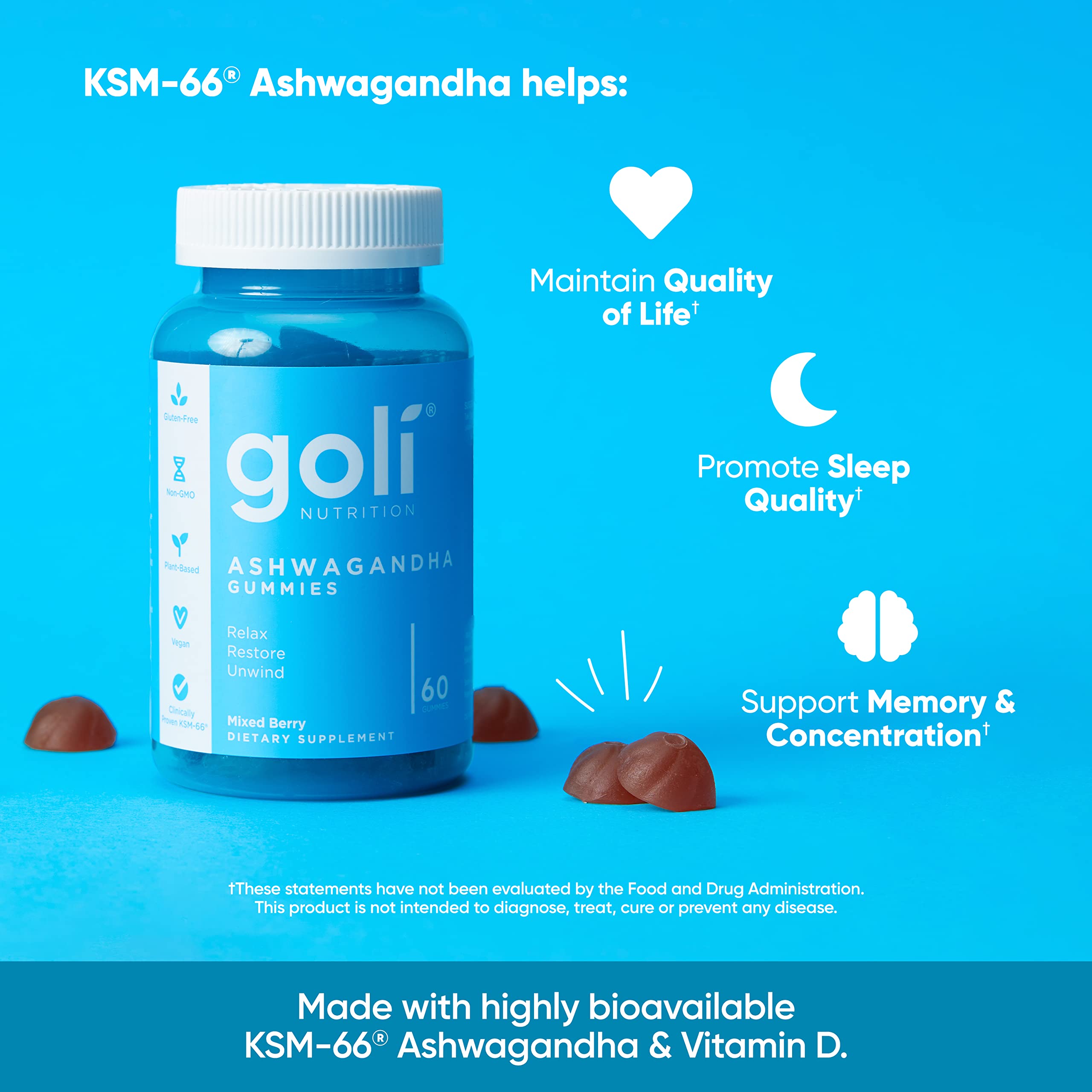 Goli Ashwagandha & Vitamin D Gummy