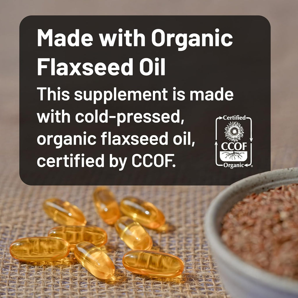 NatureWise Flaxseed Oil 1,242 mg, Fish Free Omega 3 6 9 with 720mg ALA