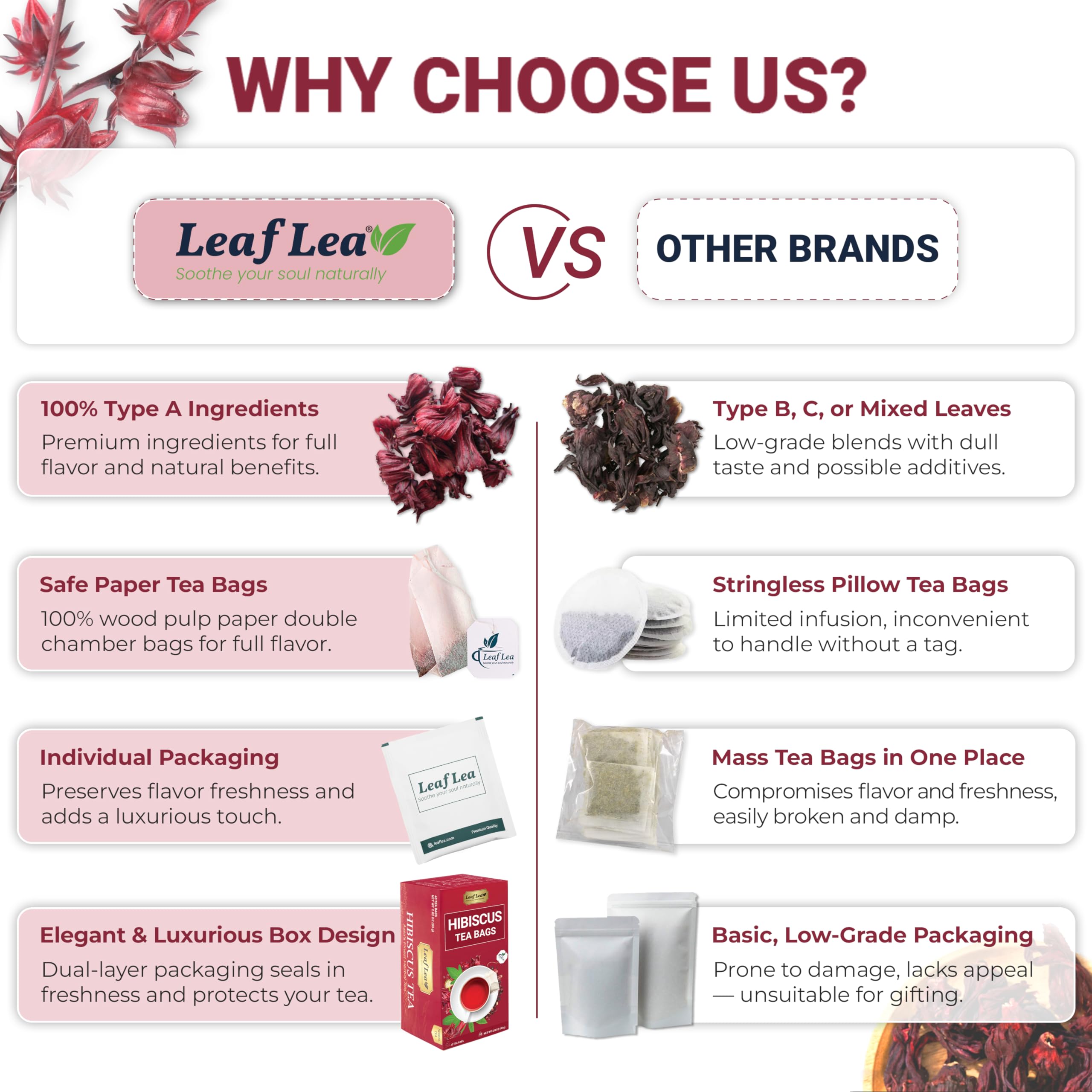 LeafLea 40 Turmeric Ginger Cinnamon Tea Bags, 100% Natural Ingredients Herbal Tea