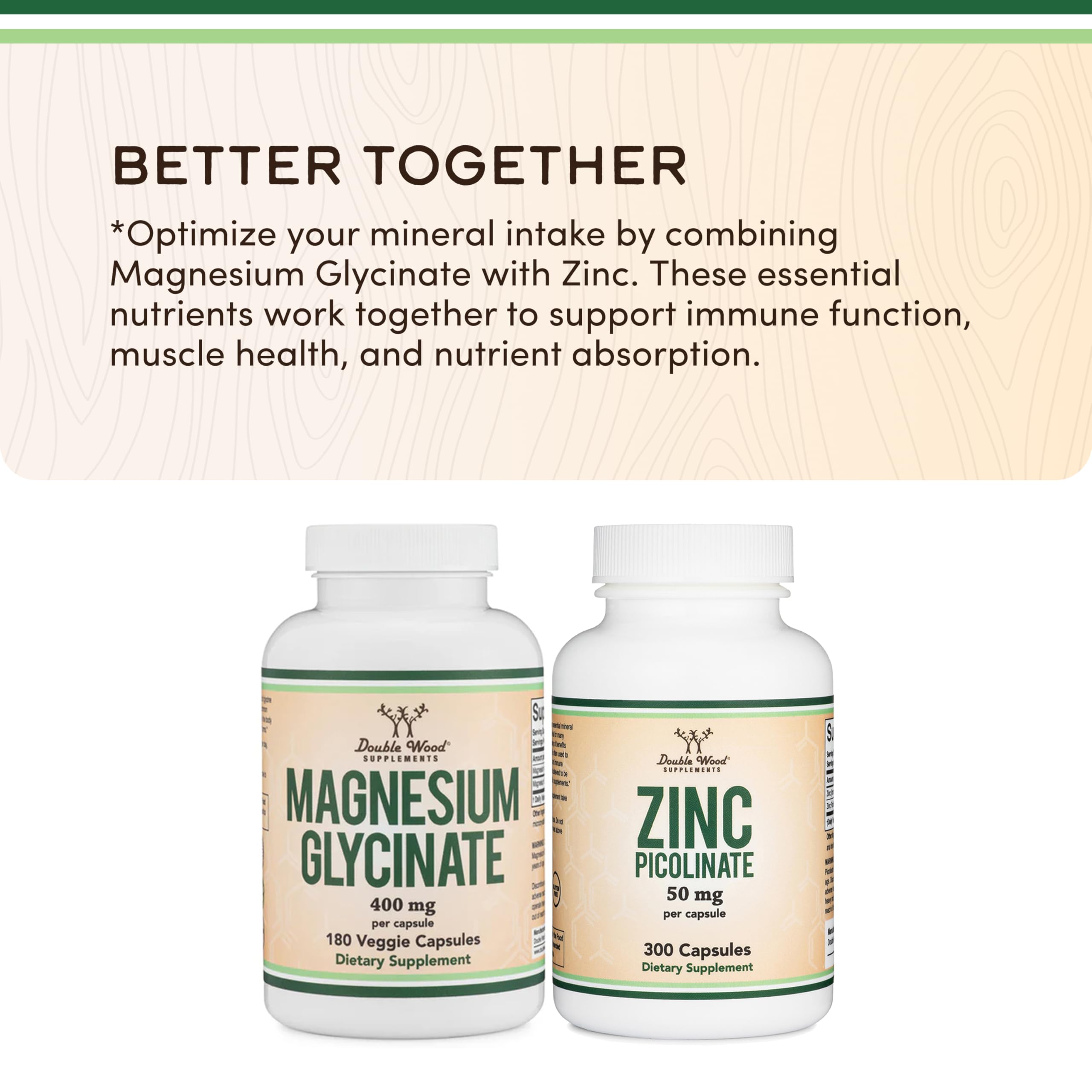 Double Wood Supplements Magnesium Glycinate 400mg