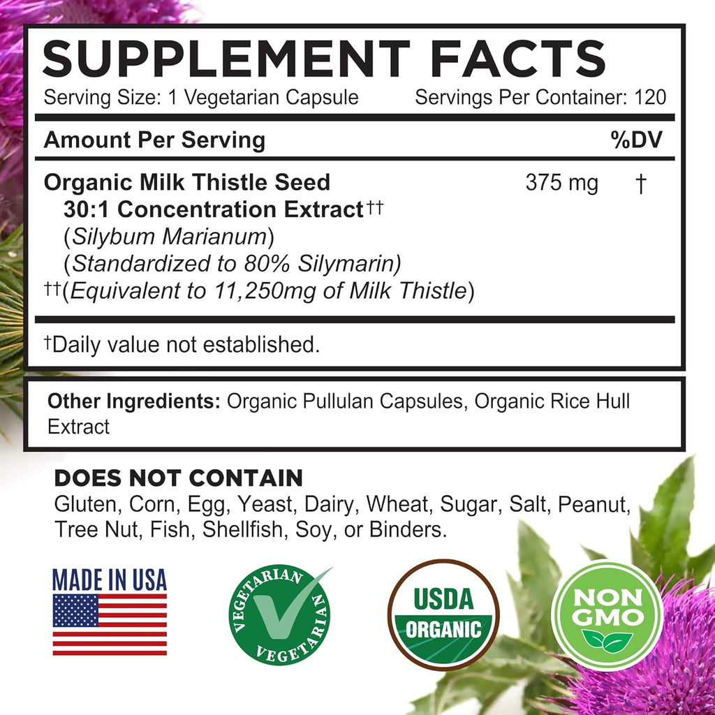 FarmHaven USDA Organic Milk Thistle Capsules