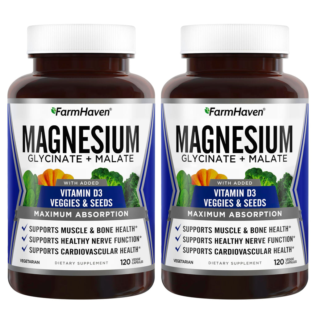 FarmHaven Magnesium Complex –Magnesium Glycinate & Malate w/Vitamin D3